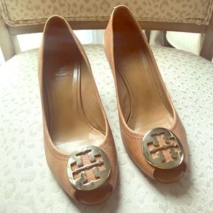 Tory Burch Julianne Peep Toe Wedge Heels